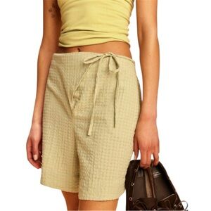 NWT Free People Washed Sage Wrap Front Shorts